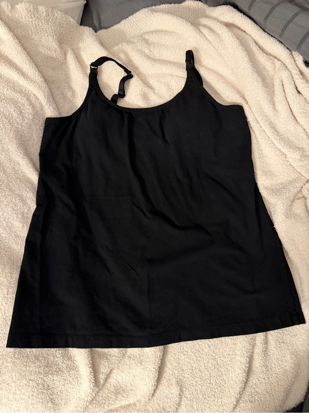 Nursing Queen Padded Black Nursing Tank Top L GUC